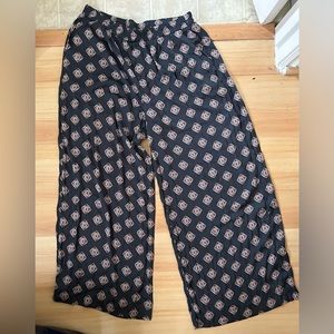 Grade & Gather silk pattern pants elastic waist